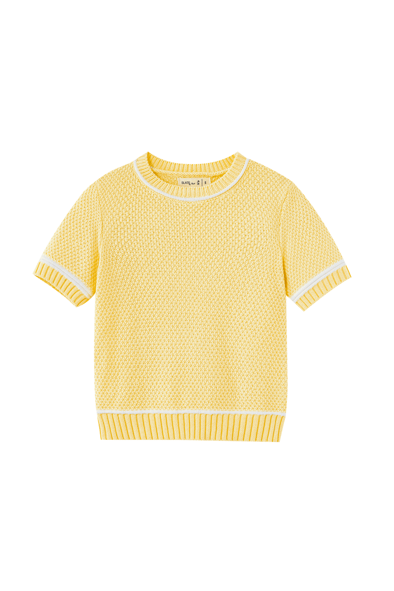 Short Sleeve Sweater With Trim