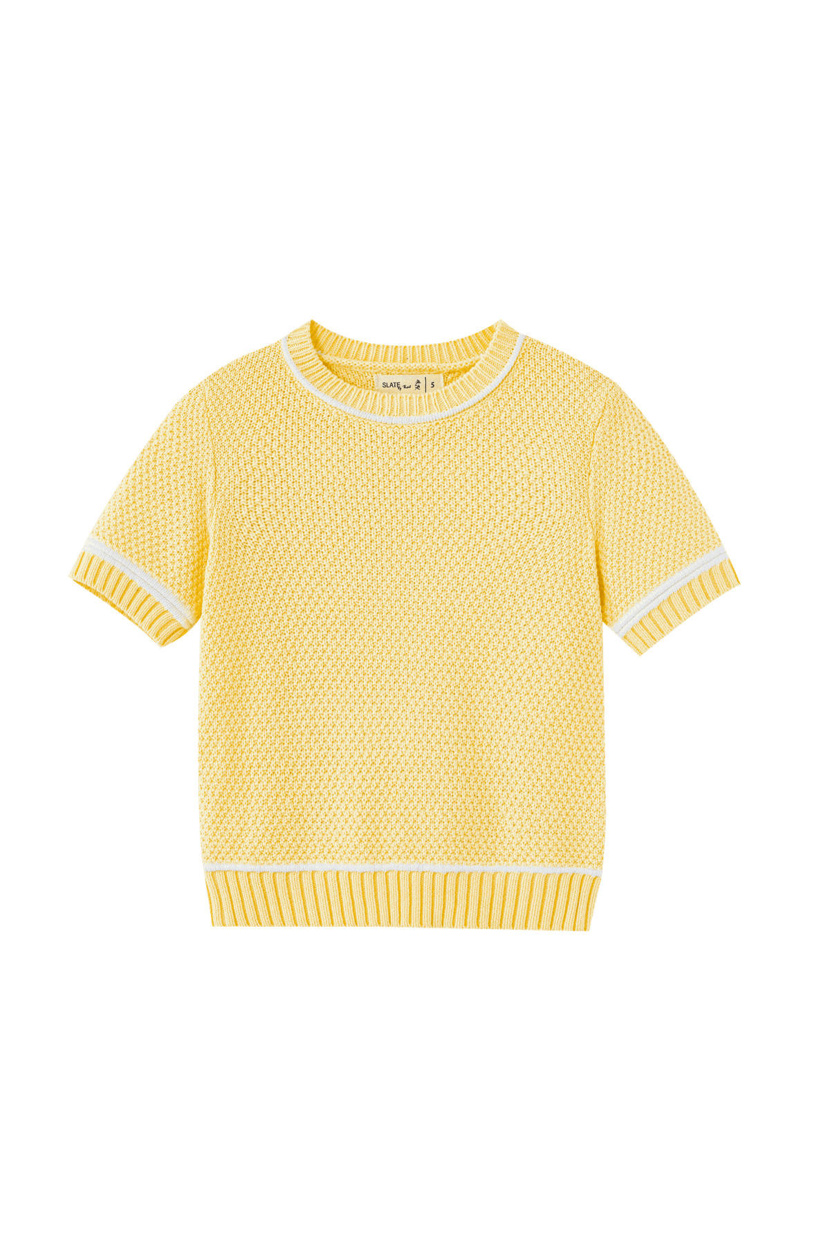 Short Sleeve Sweater With Trim