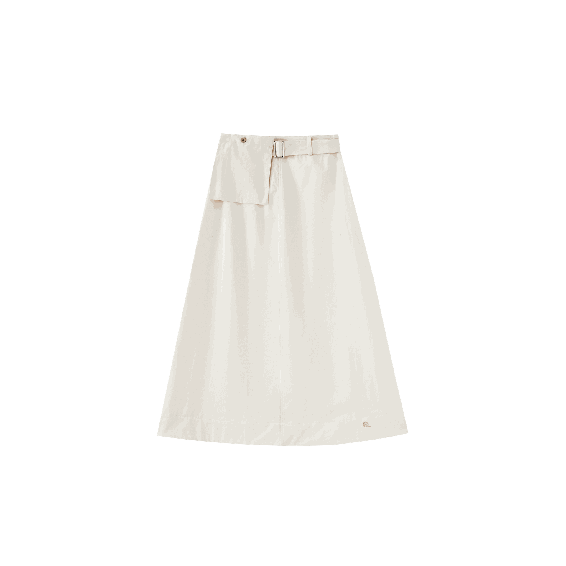 Midi Skirt With Buckle Belt