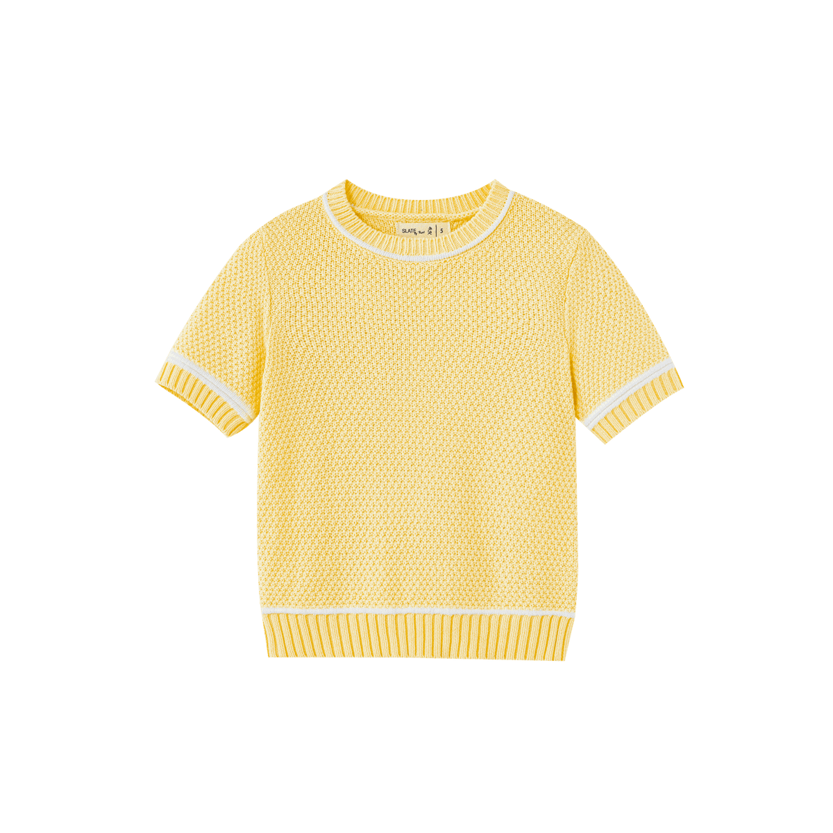 Short Sleeve Sweater With Trim