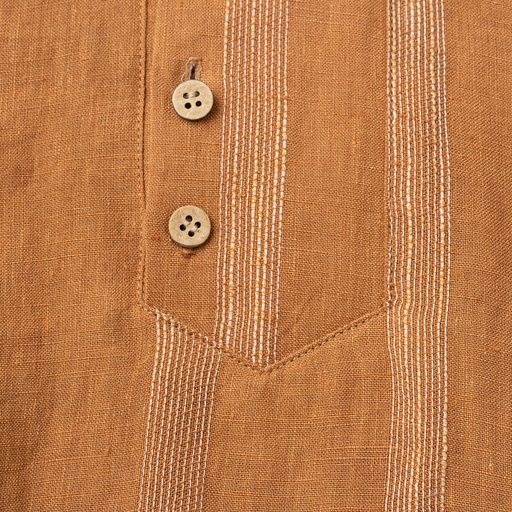 WIDE PLACKET COLLAR SHIRT WITH BUTTONS