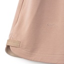 GATHERED WAIST SWEAT SKIRT WITH PIPING CURVED HEM 