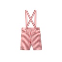 Linen Stripe Suspender Short