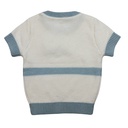 SHORT SLEEVE SWEATER WITH STRIPE