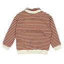 STRIPED COLLARED SWEATSHIRT