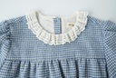 HOUNDSTOOTH DRESS WITH RUFFLE COLLAR