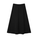 A-LINE MIDI SKIRT WITH ELASTIC WAIST