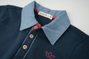 BOYS POLO WITH DENIM COLLAR