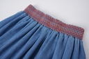 DENIM SKIRT WITH SMOCKED WAIST