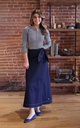 MIDI WRAP SKIRT WITH TIE