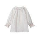 LINEN BLOUSE WITH SMOCKING