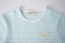 STRIPED RIBBED SHORT SLEEVE T-SHIRT