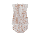 ROUND YOKE EYELET BLOOMER SET