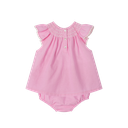 PINK BLOOMER SET WITH SMOCKING