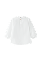 Pintuck Blouse With Collar
