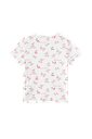 Short Sleeve Cherry Printed T-Shirt