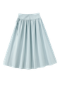 Midi Circle Skirt With Side Tie