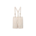 Short Suspender Linen Pants