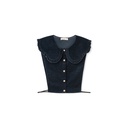 Thin Corduroy Scalloped Bib Collar