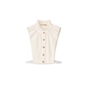 Corduroy Ruffle Bib Collar