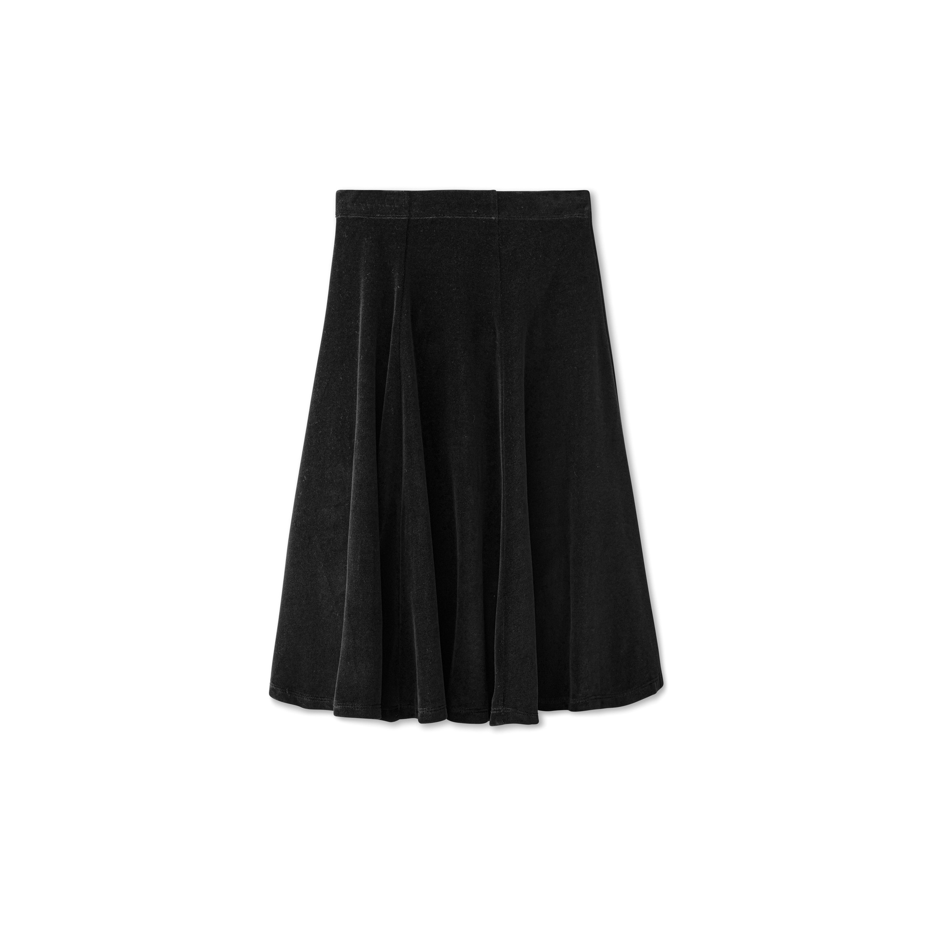 Panelled Velour Skirt