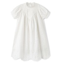 EYELET V YOKE DRESS