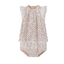 ROUND YOKE EYELET BLOOMER SET