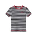 STRIPED RIBBED SHORT SLEEVE T-SHIRT