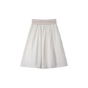 LINEN SKIRT WITH SMOCKED WAIST