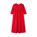 HIGH YOKE TUCKS MAXI DRESS