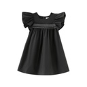 SMOCKED FLUTTER SLEEVE TAFFETA JUMPER