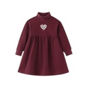 HEART ICON TURTLENECK DRESS