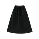 MIDI CIRCLE SKIRT WITH POCKETS AND TIE