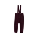 BURGUNDY MARLED SUSPENDER LEGGING