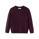 BURGUNDY MARLED SWEATER
