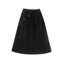 MIDI CORDUROY SKIRT WITH POCKETS