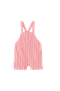 Striped Shortall With Center Pocket