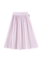 Midi Circle Skirt With Side Tie
