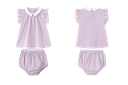 Pintuck Bloomer Set With Collar