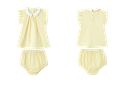 Pintuck Bloomer Set With Collar