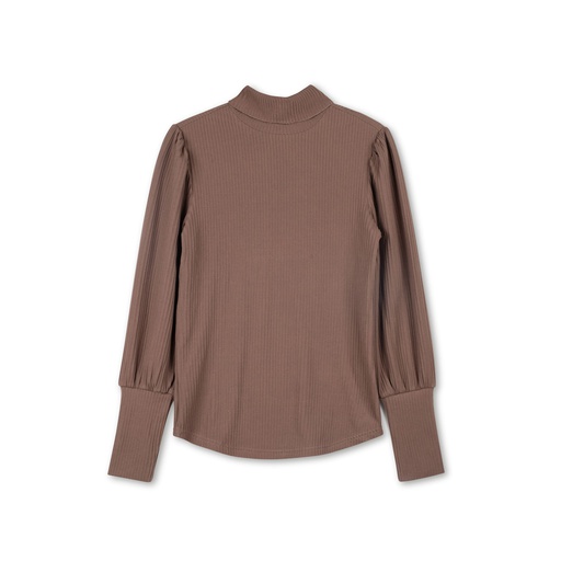 [F24-KTPT201-MC] Ribbed Puff Sleeve Turtle Neck