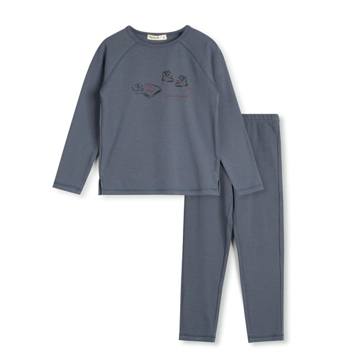 [F24-LPB202-PW] Graphic Raglan Pajama Set