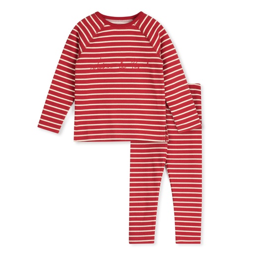 [F24-LPG201-RD] Striped Script Pajama