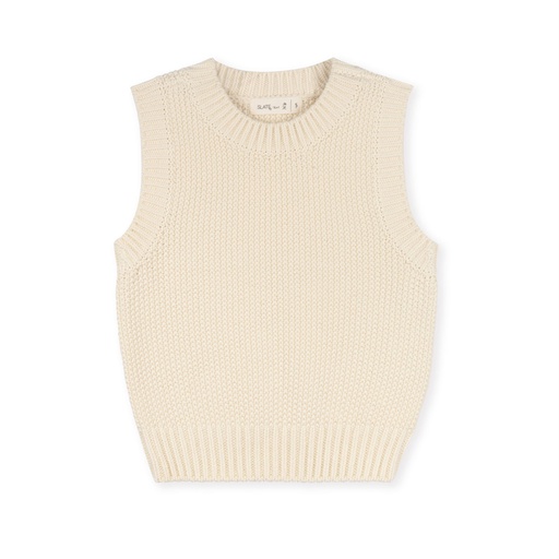 [F24-MNTB205-CR] Seed Stitch Vest