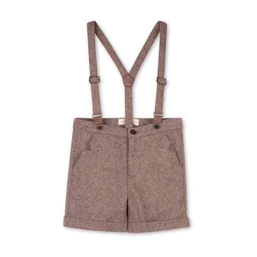 [F24-MPB204-WN] Tweed Suspender Shorts