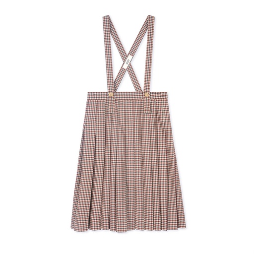 [F24-MSG203-WN] Pleated Houndstooth Skirt