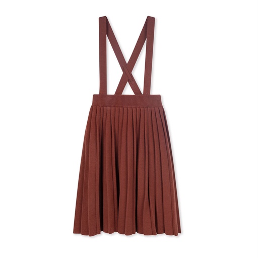 Sweater Pleated Suspender Skirt