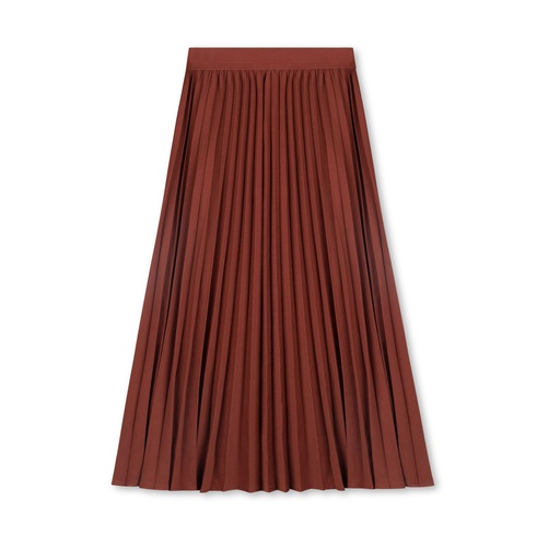 [F24-MSPT203-WN] Elastic Accordion Pleated Skirt