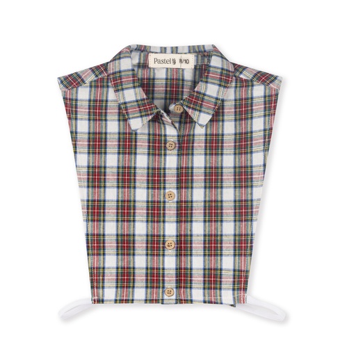 [BS-WAC55A-WP] PLAID BIB COLLAR