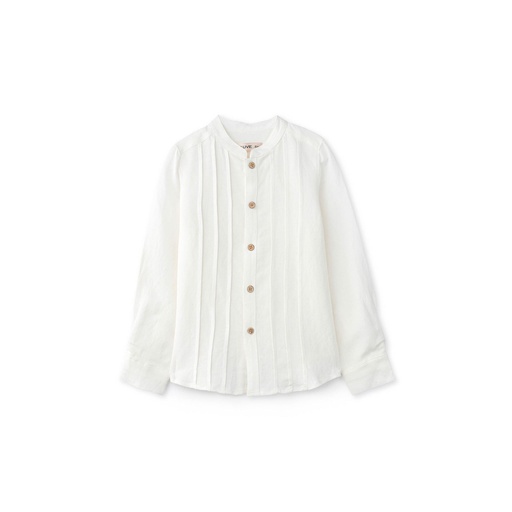 [BS-MTB52] Pintuck Dress Shirt With Mao Collar